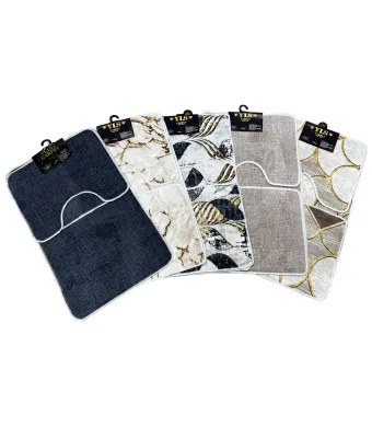 Set 3 covoare antiderapante de baie Engros, diverse modele