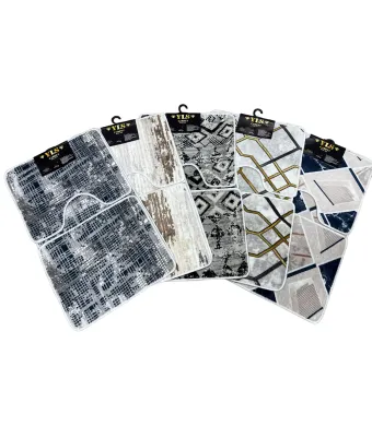 Set 3 covoare antiderapante de baie Engros, diverse modele