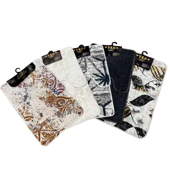 Set 2 covoare antiderapante de baie Engros, diverse modele