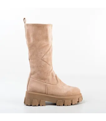Cizme Engros dama Mustard, Crem