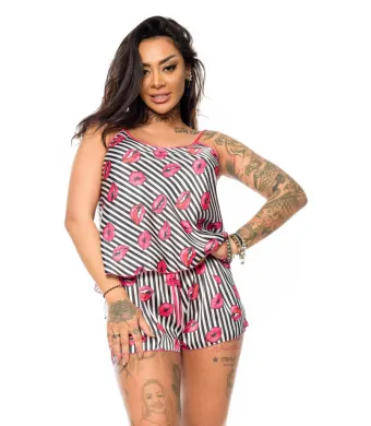 Pijama satin 2 piese en-gros