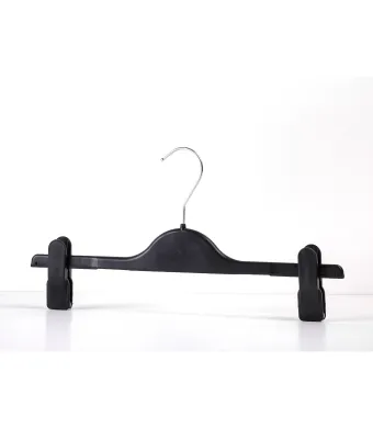Umerașe plastic en-gros cu clips pentru fuste sau pantaloni, mărimea 40cm culoare negru