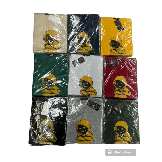 TRICOU BARBAT DESEN ANGRO (Alb)