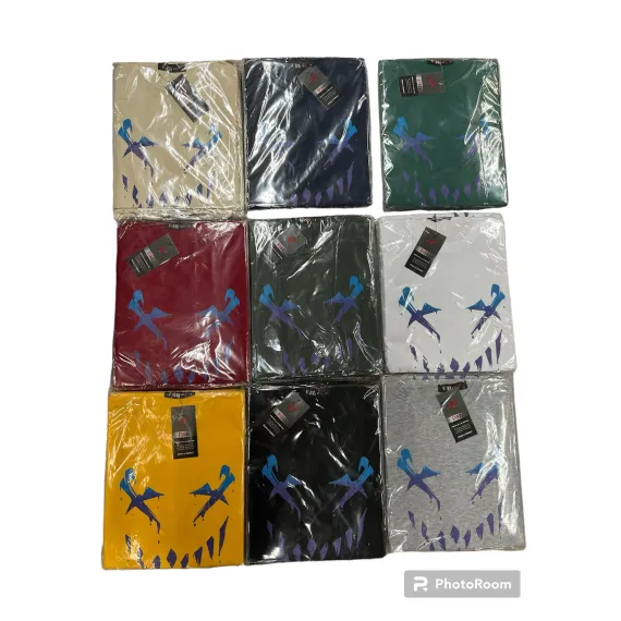 TRICOU BARBAT SMILE FACE PRINT ANGRO (Alb)