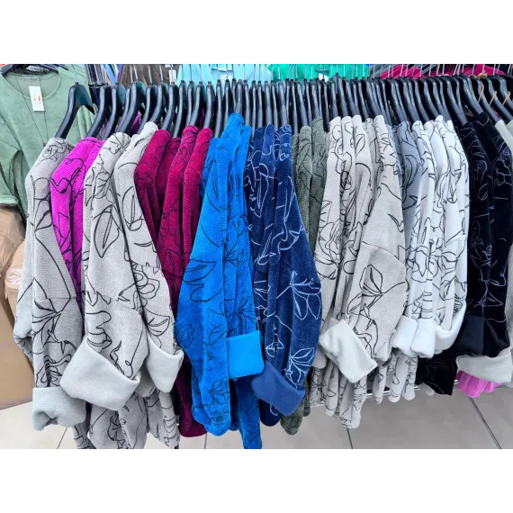 BLUZA CATIFEA IMPRIMATA DAMA ANGRO
