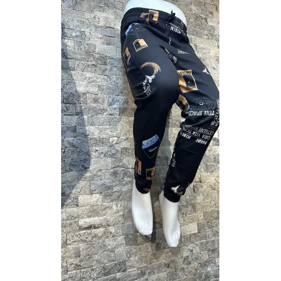 PANTALON TRENING SILON  BARBAT ANGRO (NEGRU)