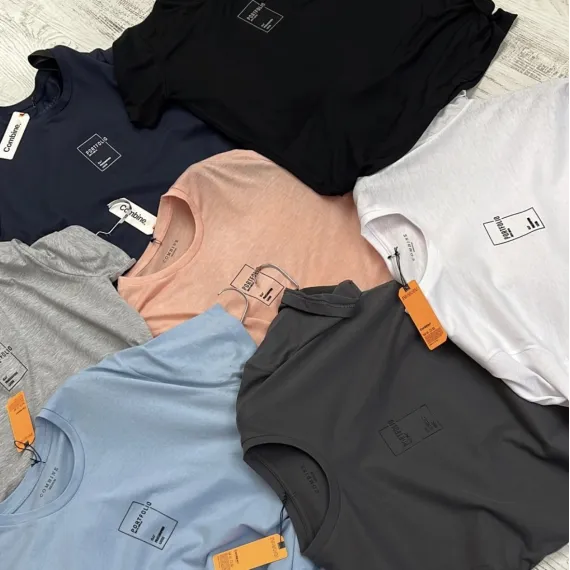 Tricou bărbat angro bumbac (Galben, S M L XL XXL, 5 buc)