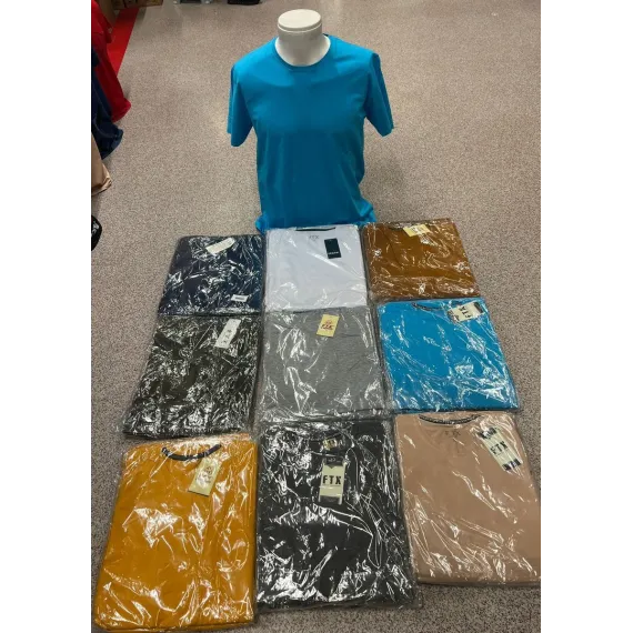 Tricou mărime mare angro (Albastru deschis, 3XL,4XL,5XL,6XL,7XL, 5 buc)